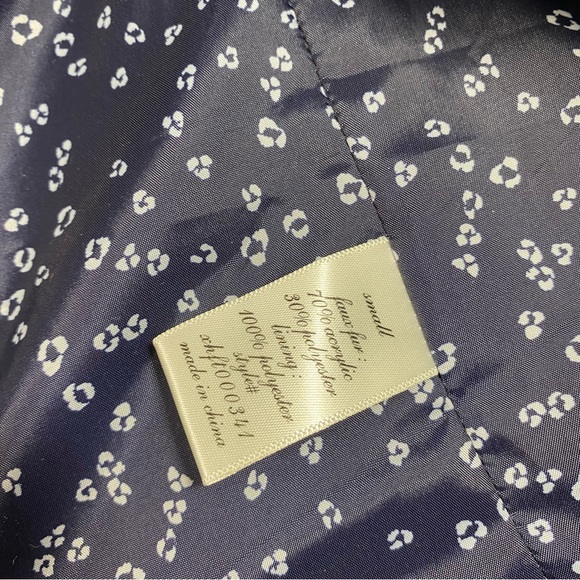 Buttons Black Fur Striped Vest Grey Faux Fur Womens Swings Style Size Sm… - Picture 3 of 10